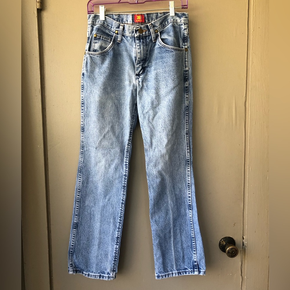 Vintage Wrangler Denim Jeans Cowboy Cut Slim Fit 30x30